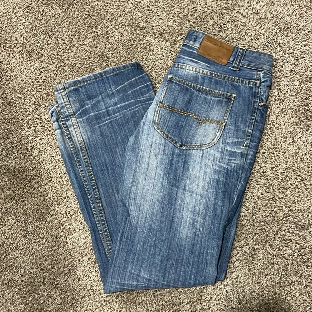 Sokool lightwash distressed denim